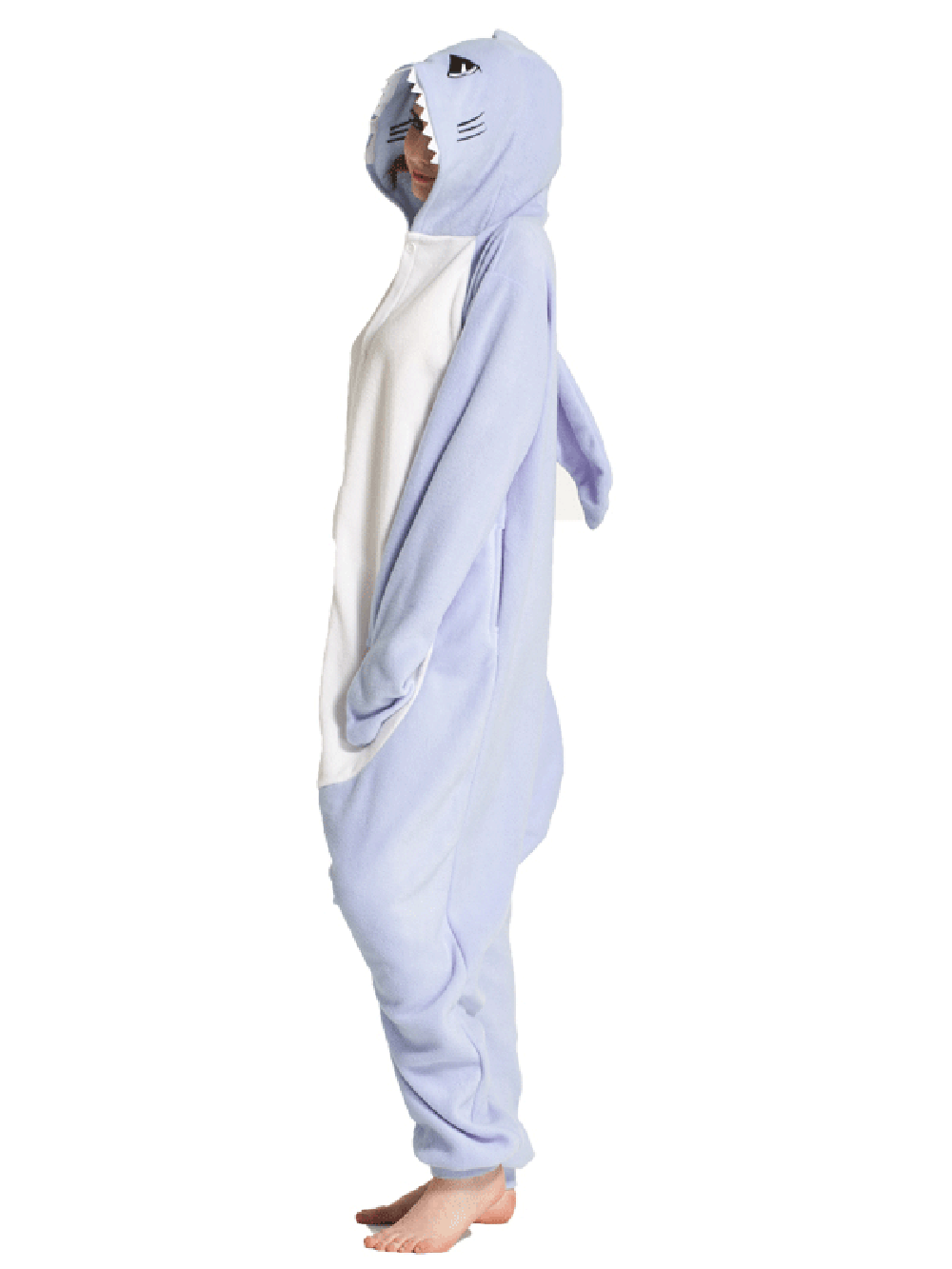 Shark Cartoon Kigurumi Animal Onesies Pajamas For Adult-PajamasFun