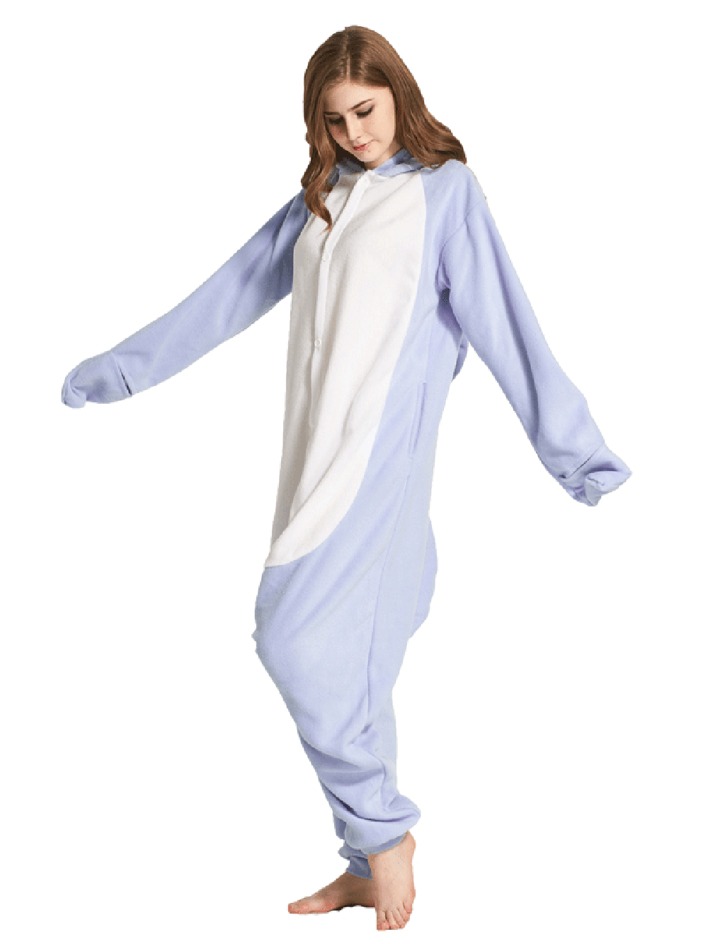 Shark Cartoon Kigurumi Animal Onesies Pajamas For Adult-PajamasFun