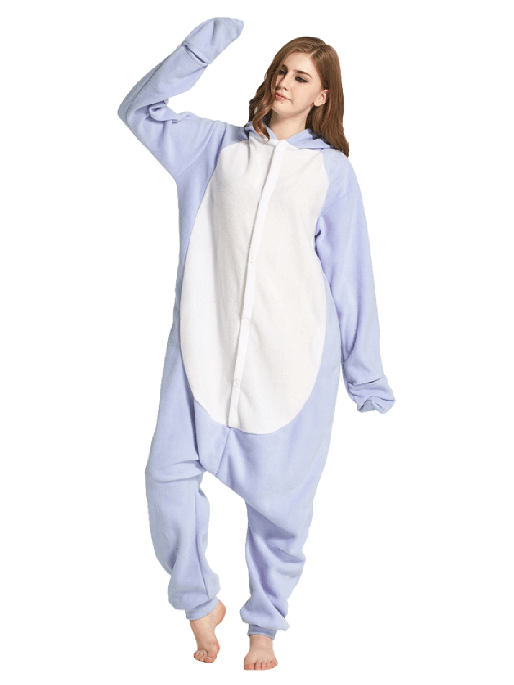 Shark Cartoon Kigurumi Animal Onesies Pajamas For Adult-PajamasFun