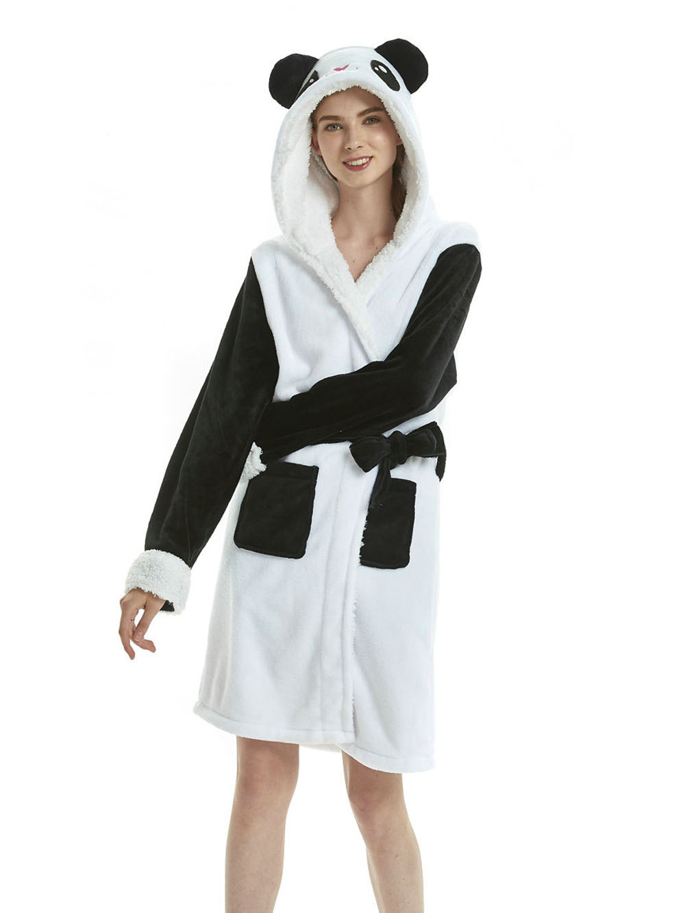 Panda Kigurumi Robes Adult Animal Pajamas Softest Bath Robe