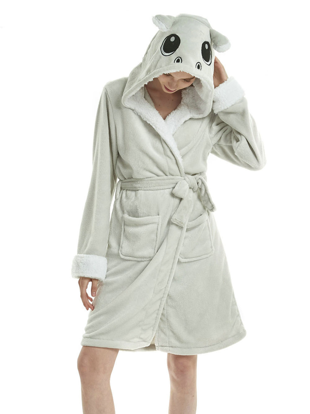 Shop Sale Cheap Hippo Kigurumi Robes Adult Animal Pajamas Womens Pajamas-NKCOS