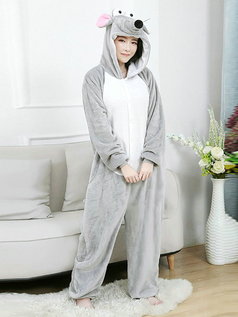 Long-nosed Rat Kigurumi Onesies For Adult Costume Pajamas
