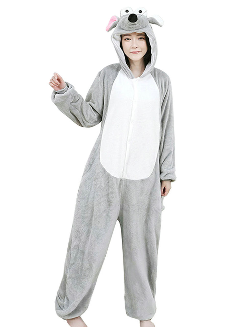 Shop Sale Cheap Long-nosed Rat Kigurumi Onesies For Adult Costume Pajamas-NKCOS
