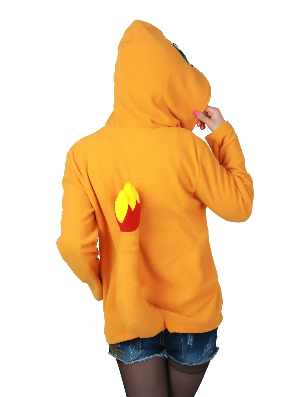 Pokemon Charmander Fire Dragon Long Sleeve Kigurumi Hoodie Coat Jacket