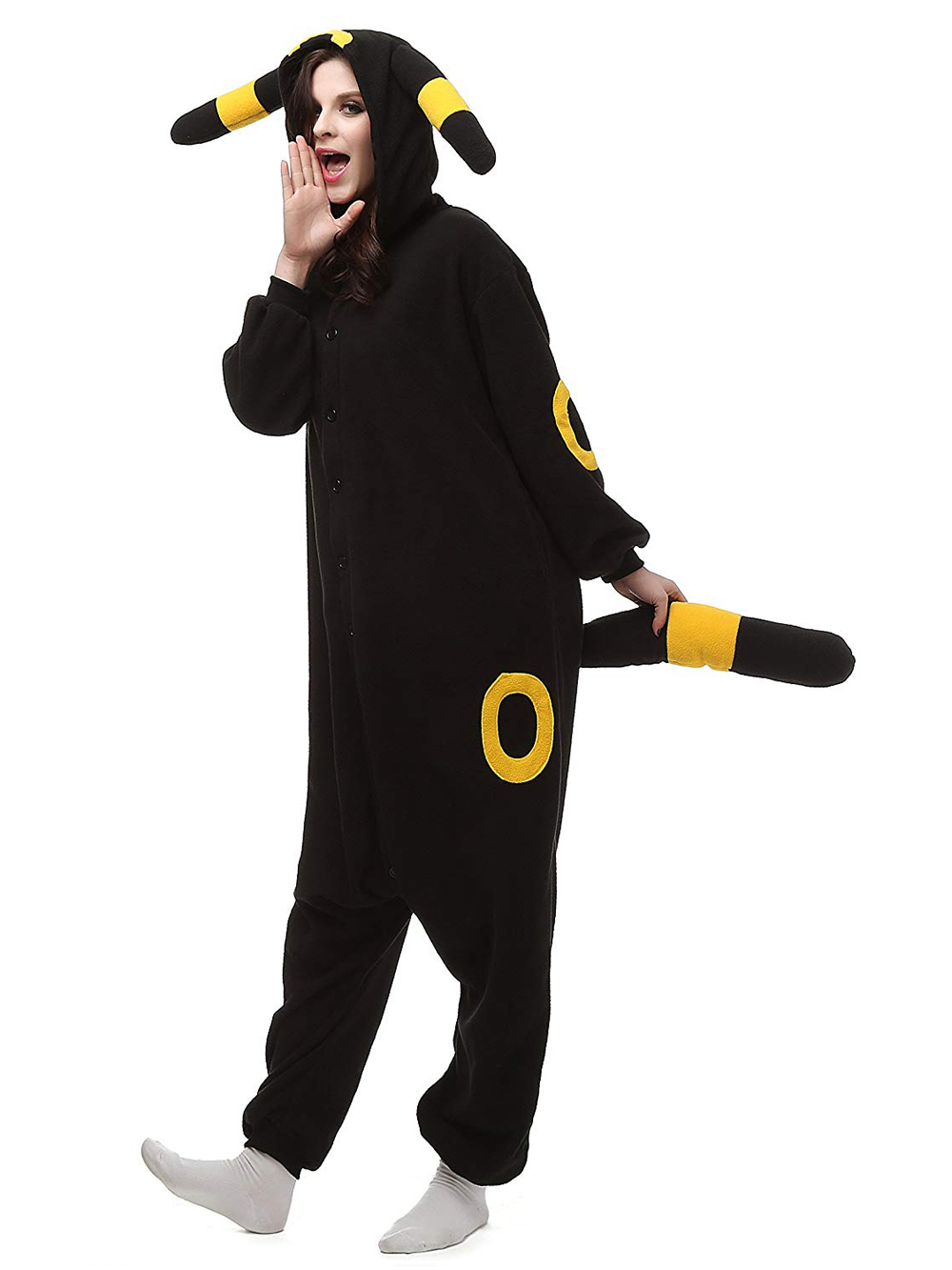 Pokemon Umbreon Kigurumi Onesie Hoodie Costume Pajamas