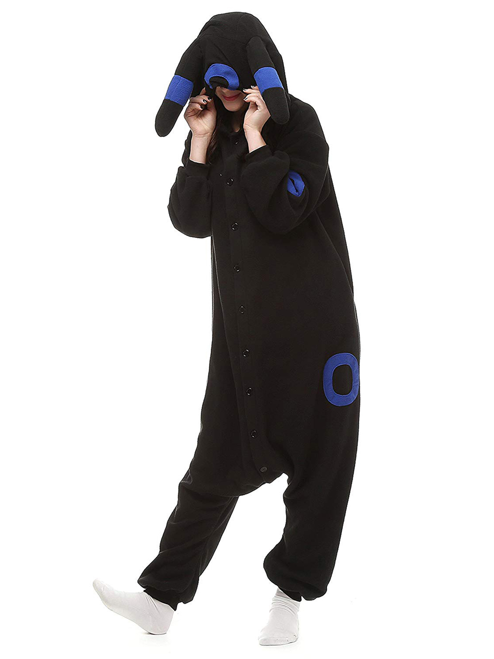 Pokemon Umbreon Eevee Kigurumi Onesie Hoodie Costume Pajamas