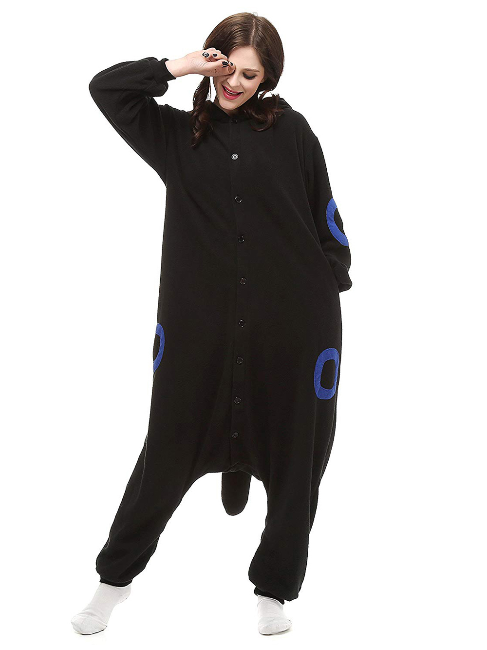 Pokemon Umbreon Eevee Kigurumi Onesie Hoodie Costume Pajamas