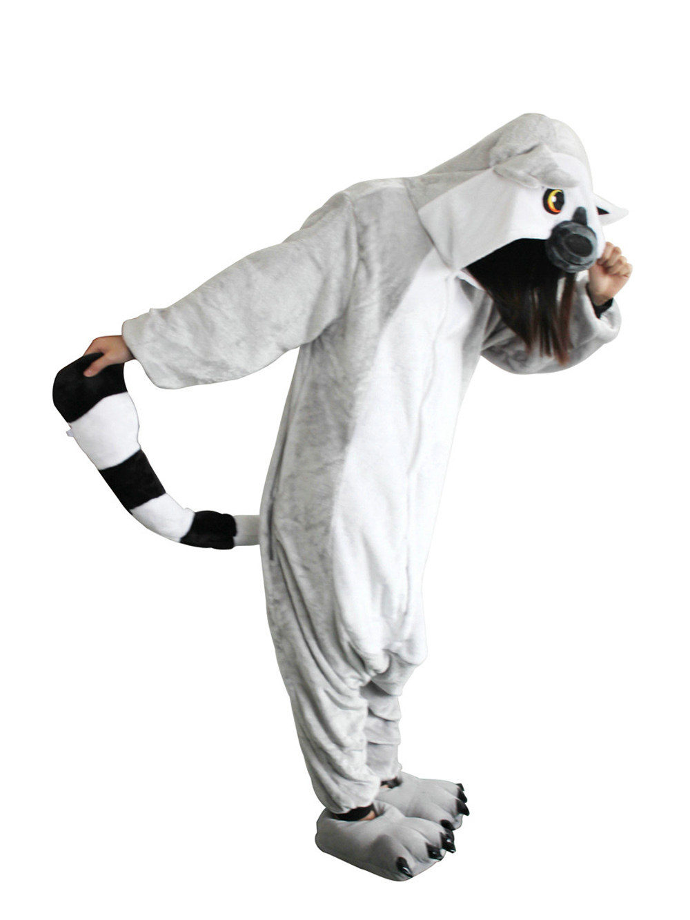 Big Tail Lemur Onesies Hoodie Pajamas Animal Kigurumi Pajamas