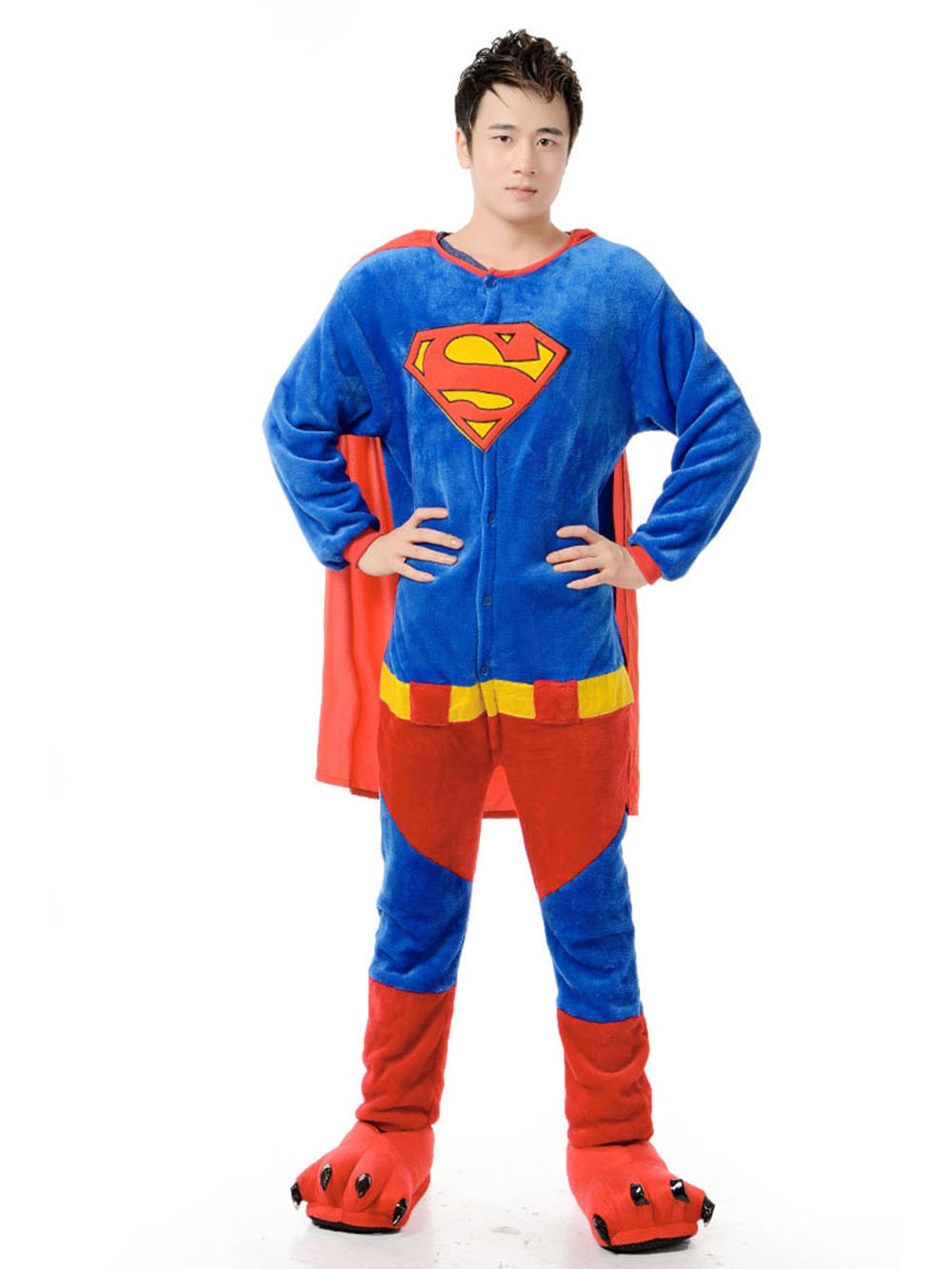 Super Hero Supermen Adult Unisex Onesies Kigurumi Costumes Pajamas-PajamasFun