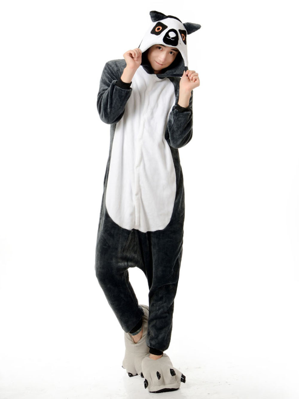 Animal Cat Kigurumi Hoodie Tailed Onesie Costume Pajamas