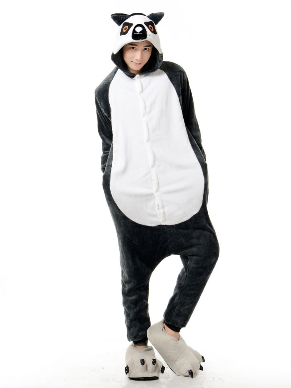 Animal Cat Kigurumi Hoodie Tailed Onesie Costume Pajamas