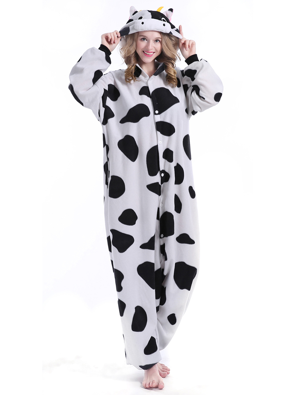 Milk Cow Animal Costume Pajamas Kigurumi for Adult