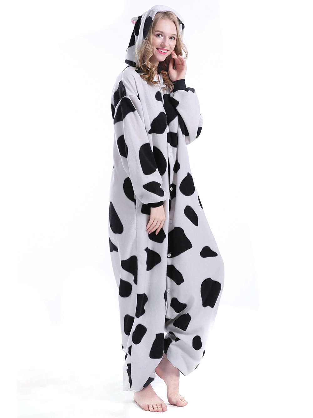 Milk Cow Animal Costume Pajamas Kigurumi for Adult