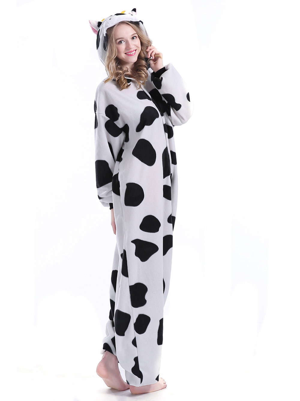 Milk Cow Animal Costume Pajamas Kigurumi for Adult