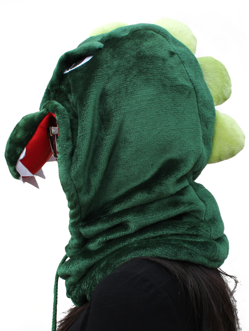 Green Dinosaur Kigurumi Neck warmer Hooded animal hat