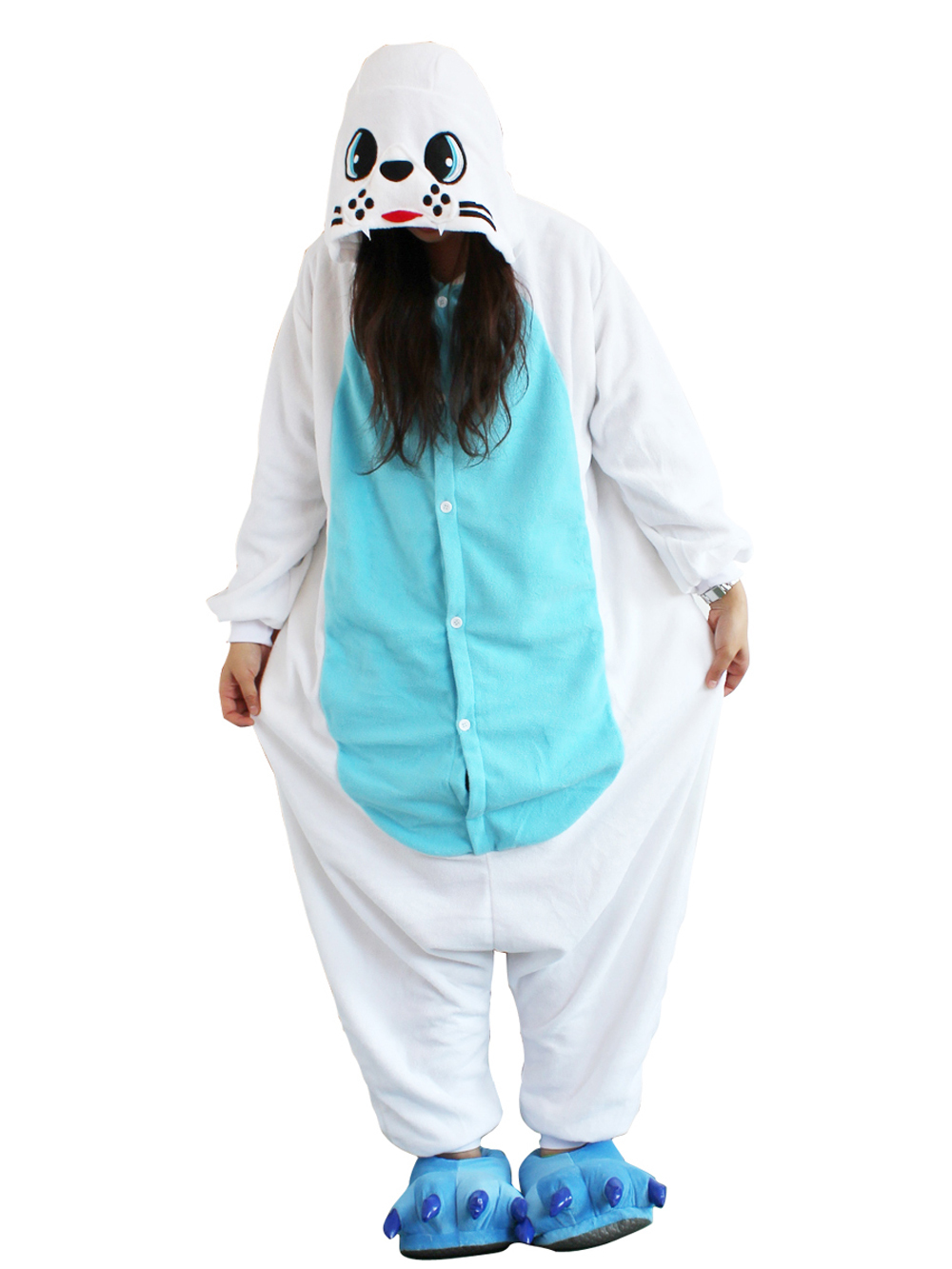 Animal Adult Sea Lion Onesie Kigurumi Hoodie Costume Pajamas