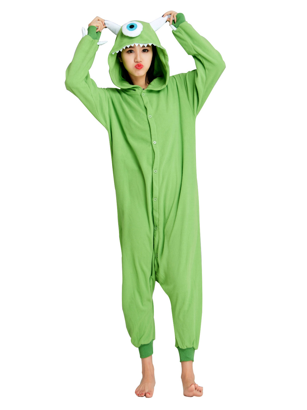 Mike Wazowski Monster University Kigurumi Onesies Pajamas Costume-PajamasFun