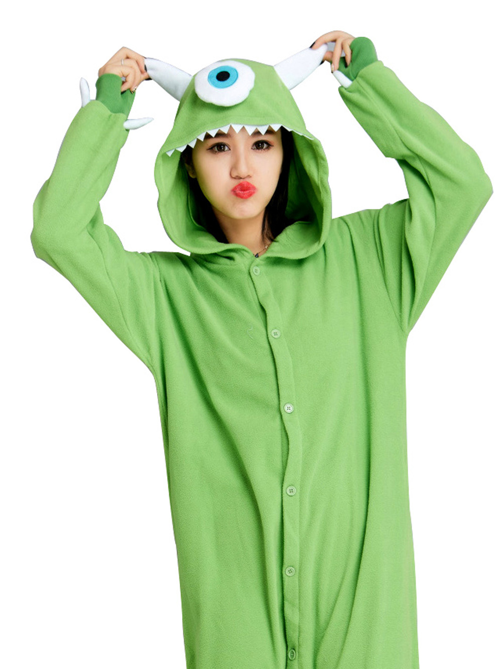 Mike Wazowski Monster University Kigurumi Onesies Pajamas Costume-PajamasFun