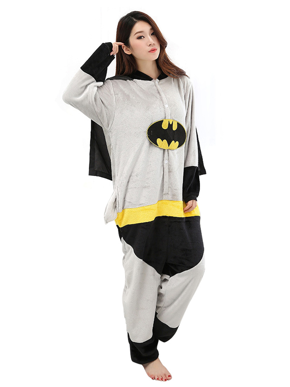 Superhero Batman Kigurumi Cosplay Onesies Pajama Costume-PajamasFun