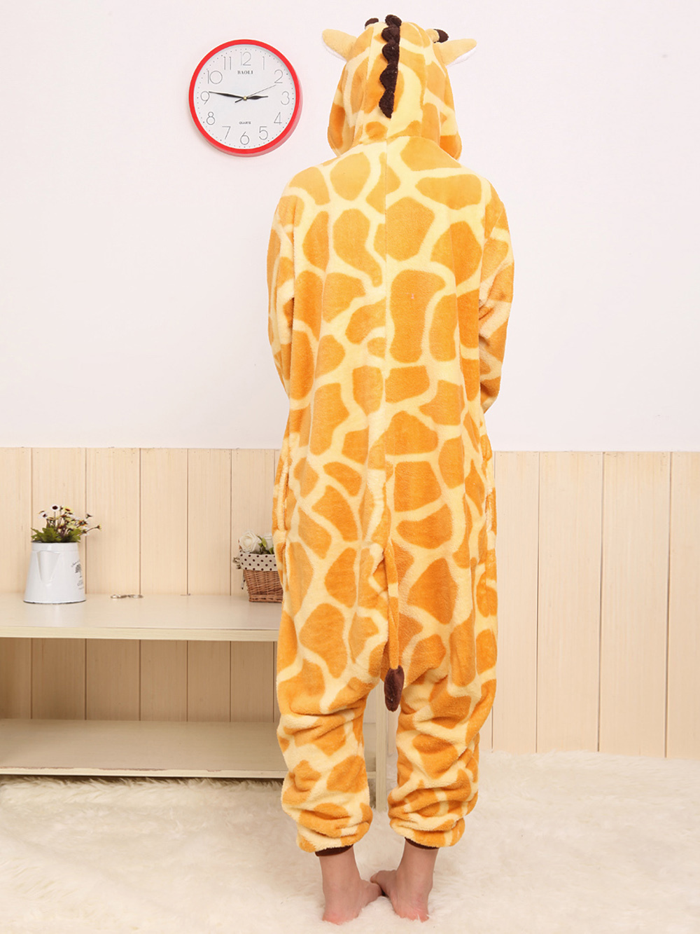 Giraffe Onesie Hoodie Pajamas Fleece Animal Costume Kigurumi