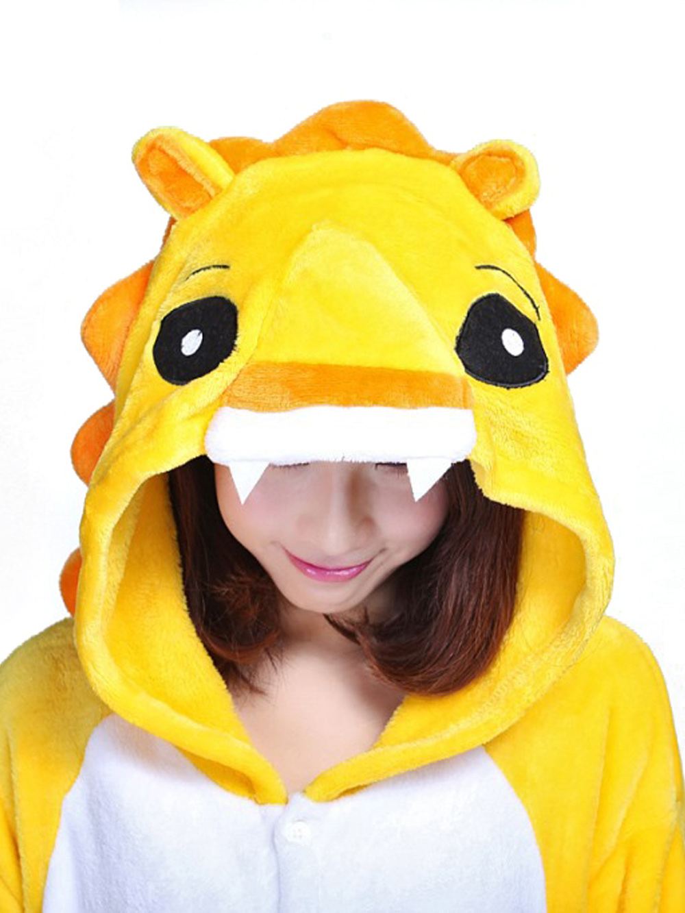 Yellow Lion Onesies Hoodie Pajamas Animal Costume Kigurumi-PajamasFun