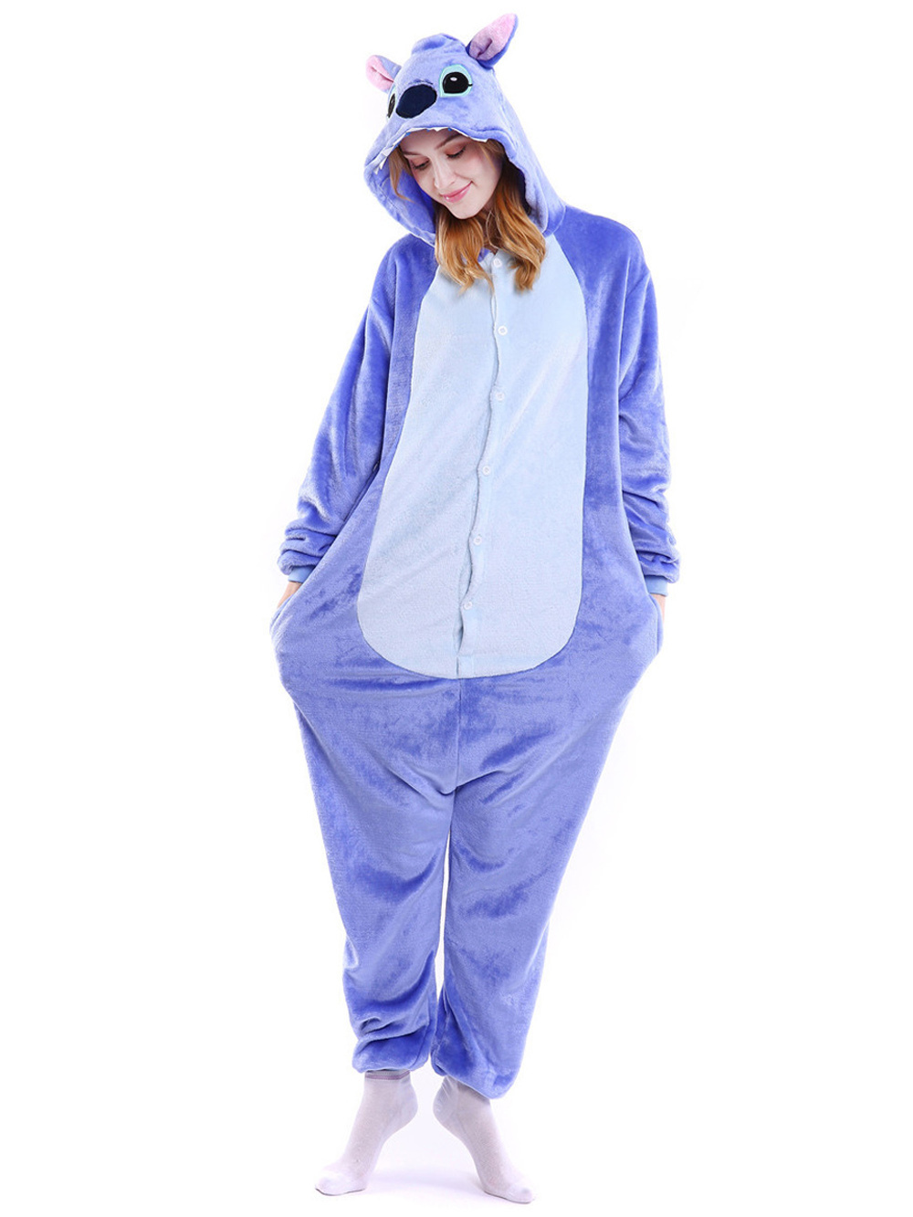 Blue Stitch Kigurumi Onesies Pajamas Animal Costume
