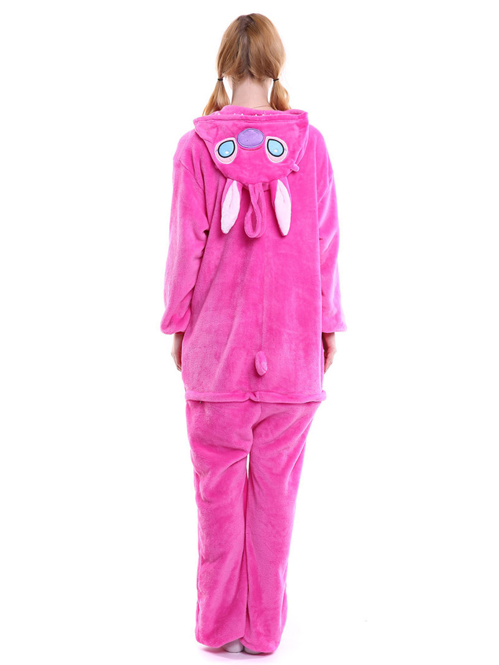 Pink Stitch Onesies Pajamas Animal Costume Hoodie Kigurumi