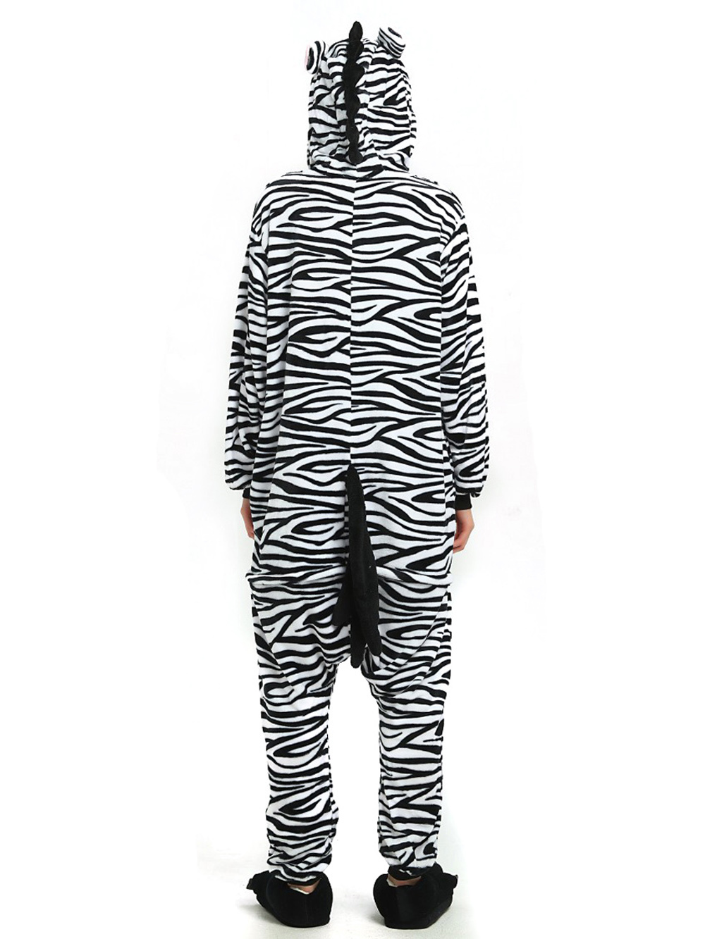 Zebra Fleece Pajamas Onesies Hoodie Animal Kigurumi Costume
