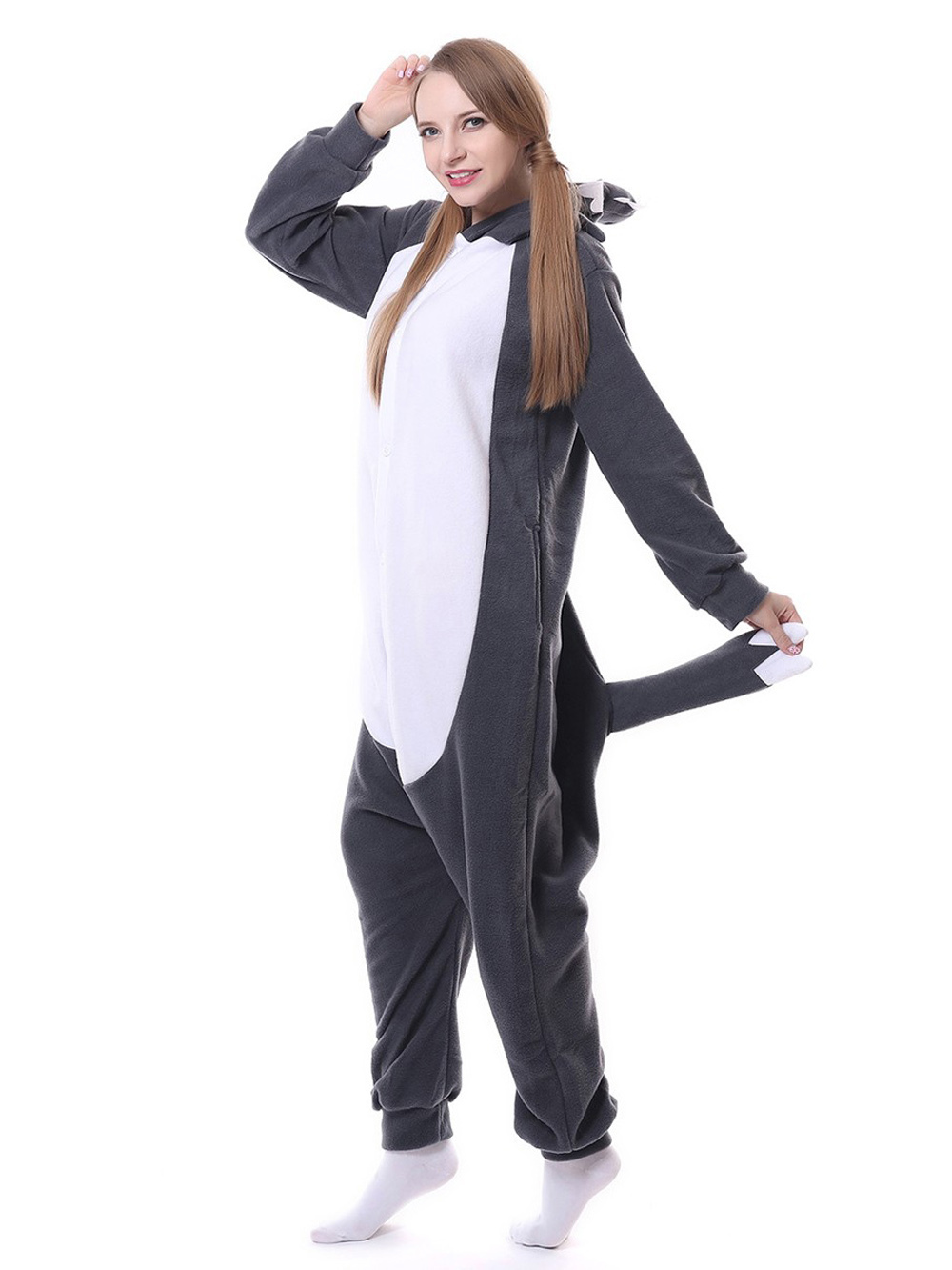 Animal Unisex Wolf Onesies Hoodie Kigurumi Costume Pajamas