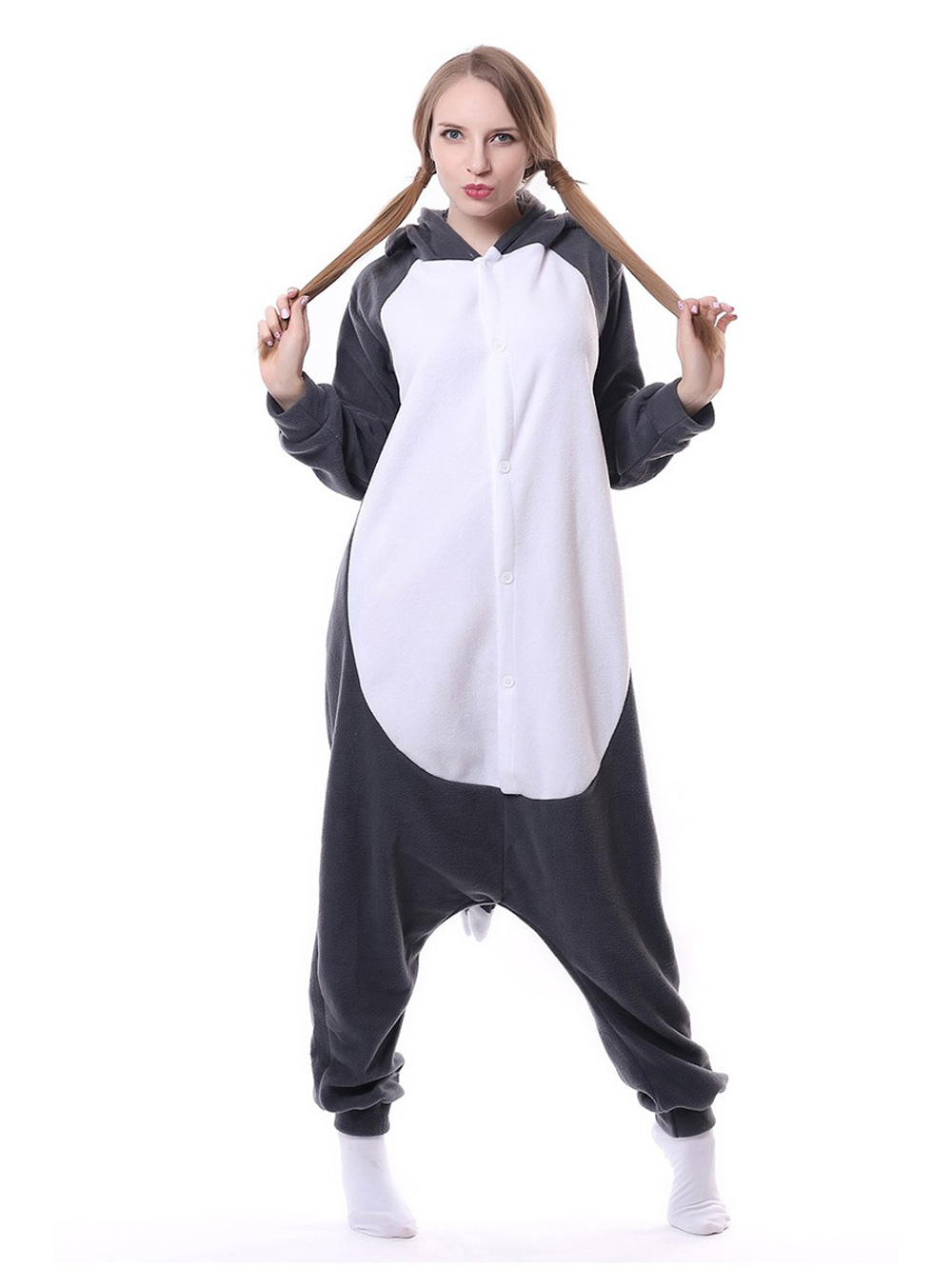Animal Unisex Wolf Onesies Hoodie Kigurumi Costume Pajamas