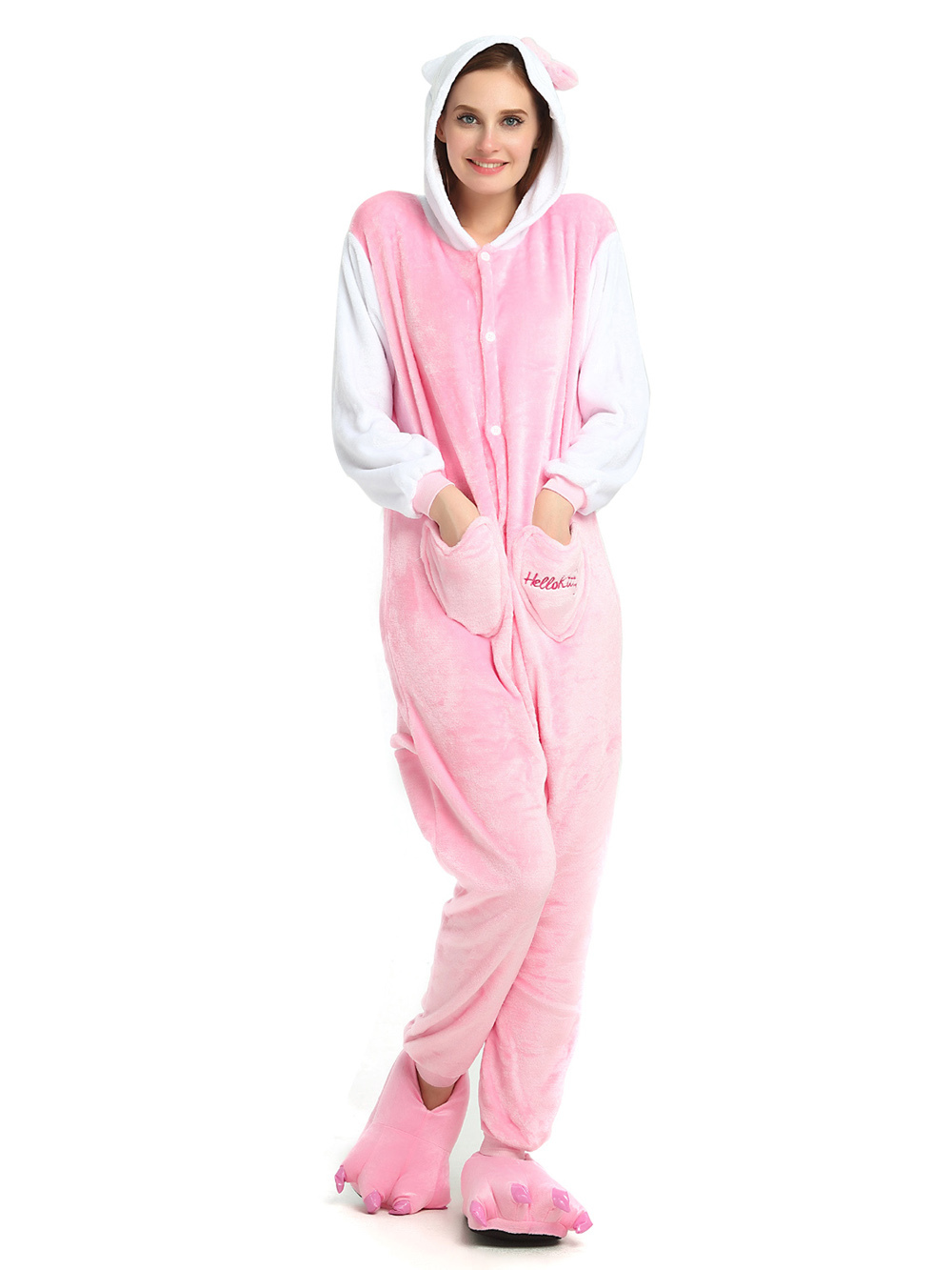 Hello Kitty Kigurumi Animal Onesie Hoodie Costume Pajamas