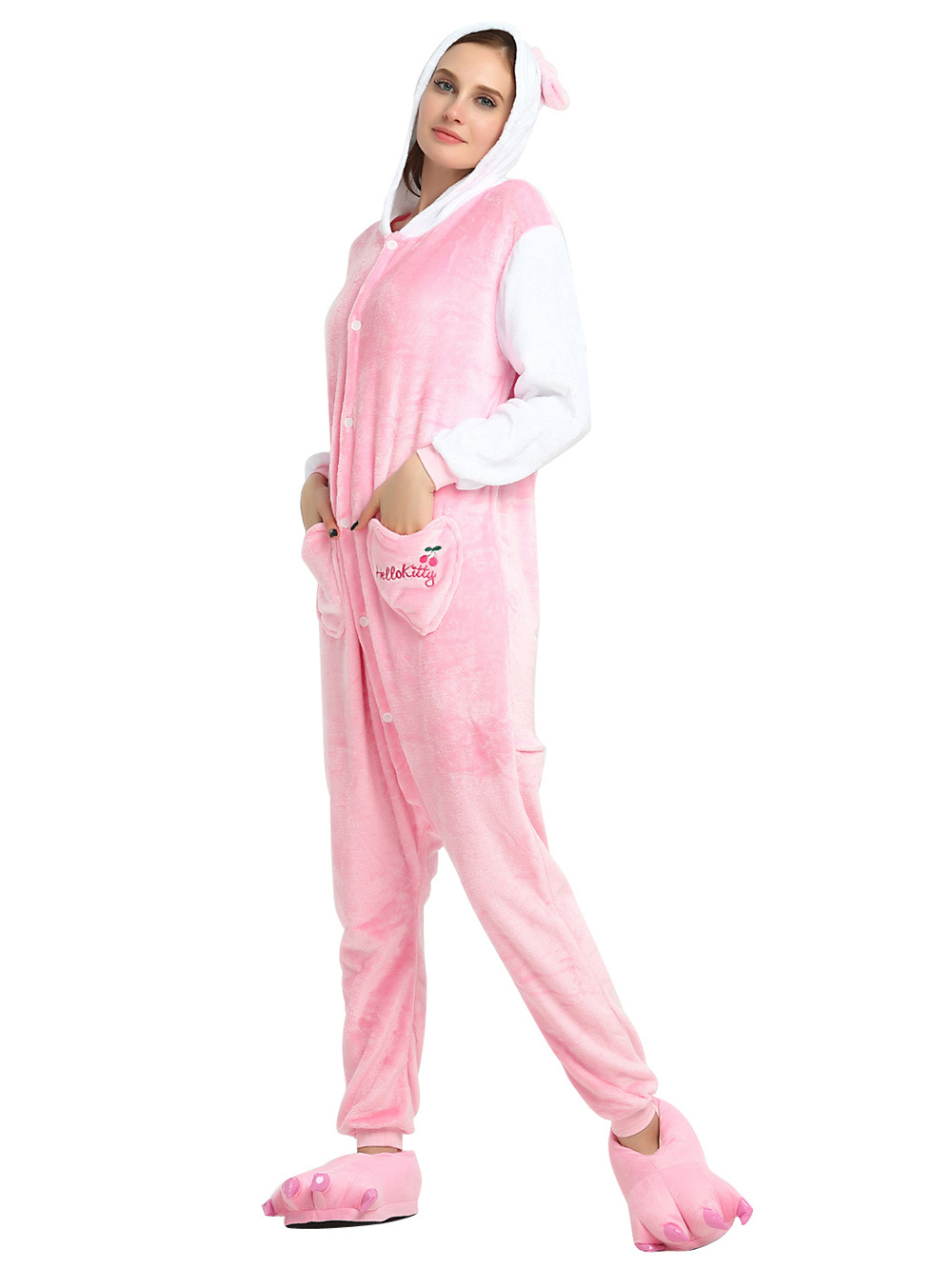 Hello Kitty Kigurumi Animal Onesie Hoodie Costume Pajamas