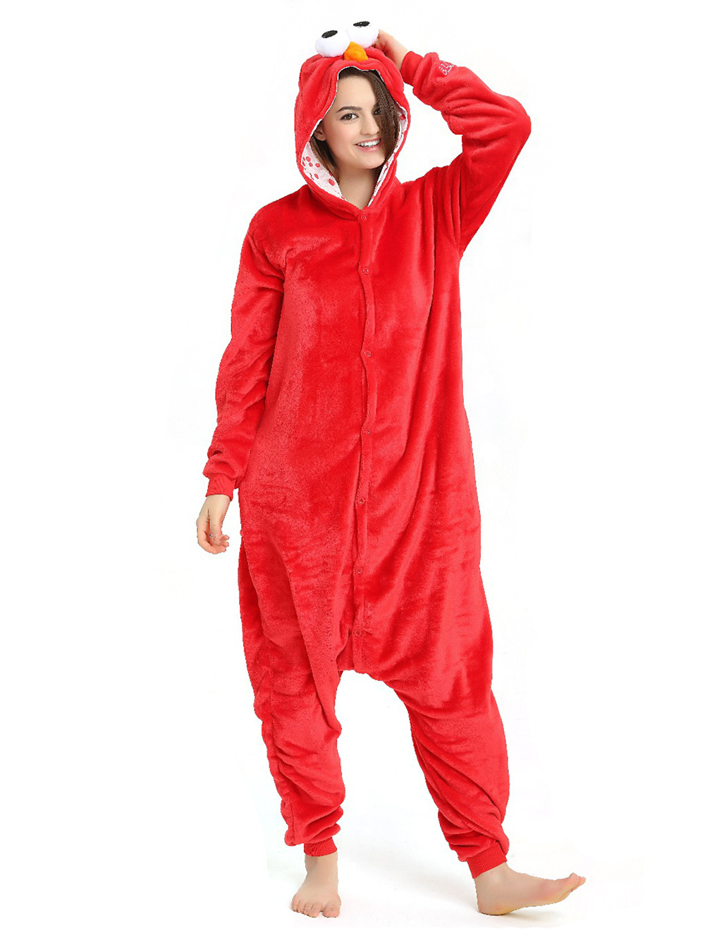 Seame Street ELMO Onesie Hoodie Costume Kigurumi Pajamas