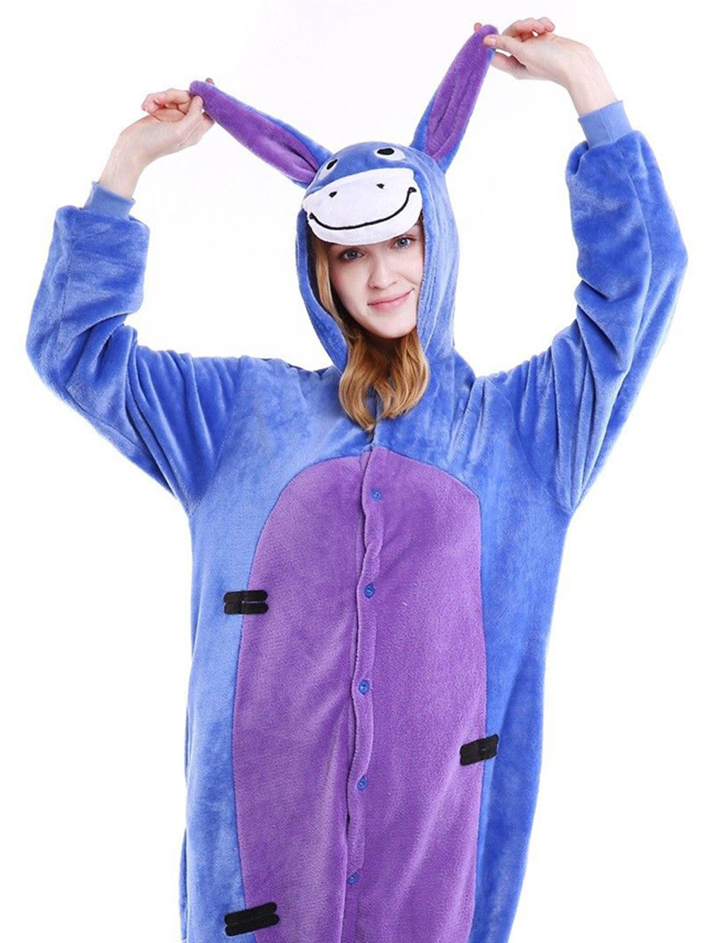 Blue Eeyore Donkey Kigurumi Onesies Pajamas Animal Costume