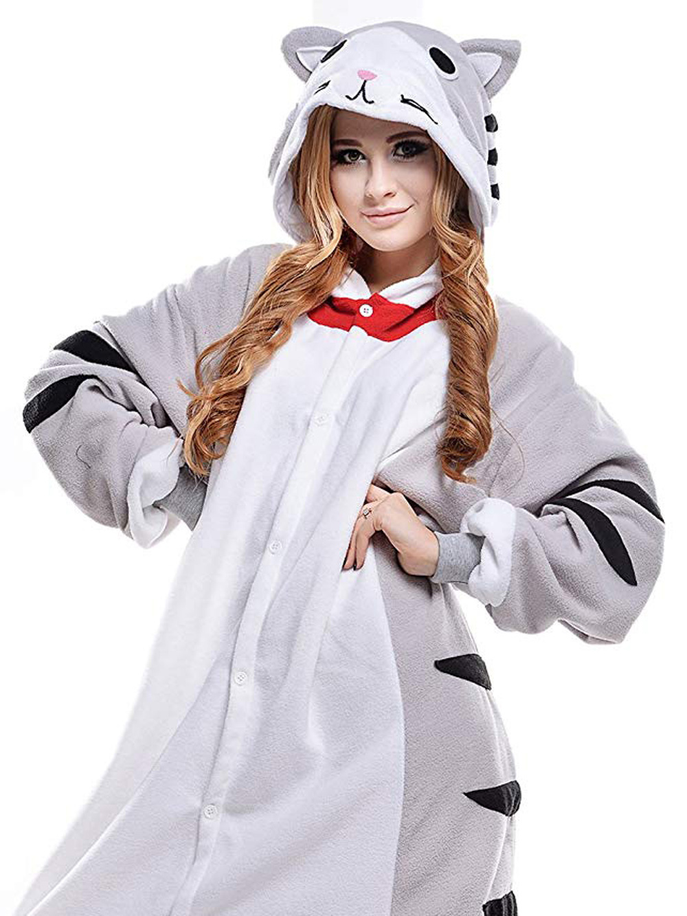 Grey Chi's Cat Onesie Hoodie Unisex Costume Kigurumi Pajamas-PajamasFun