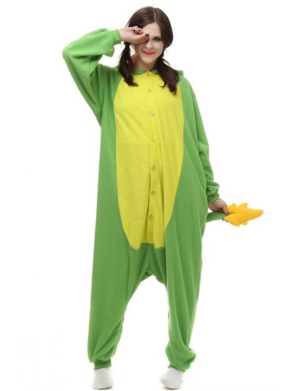 Green Dragon Onesies Hoodie Costume Kigurumi Pajamas-PajamasFun