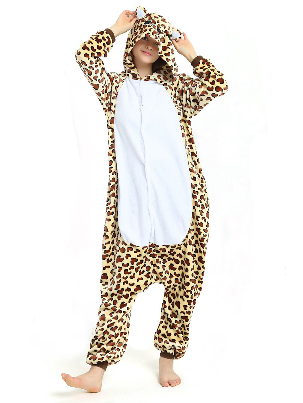 Animal Adult Leopard Bear Costume Onesies Kigurumi Pajamas