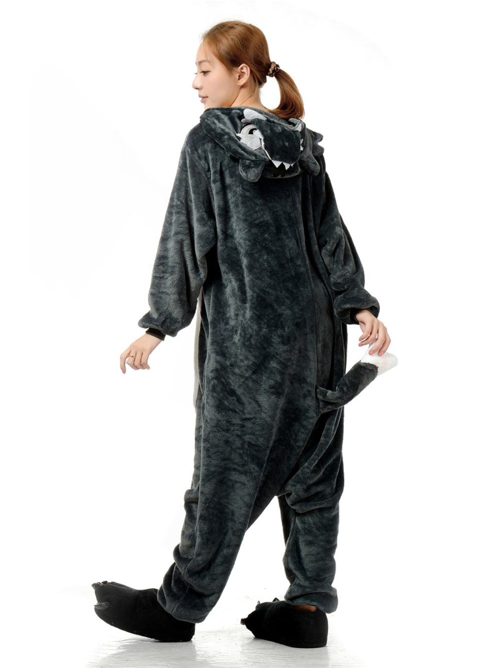 Animal Adult Pajamas Timber Wolf Hoodie kigurumi