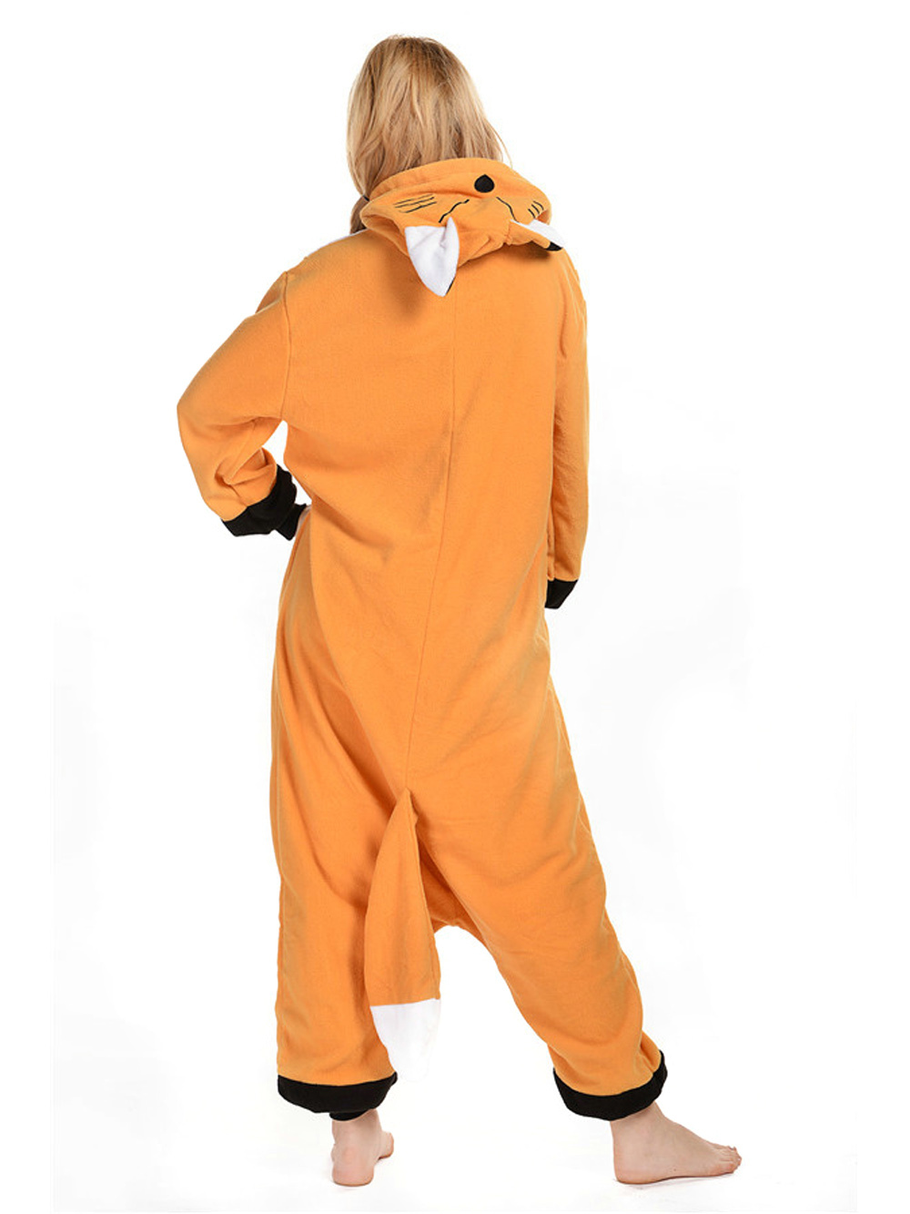 Adult Animal Orange Fox Kigurumi Onesie Pajamas Costumes