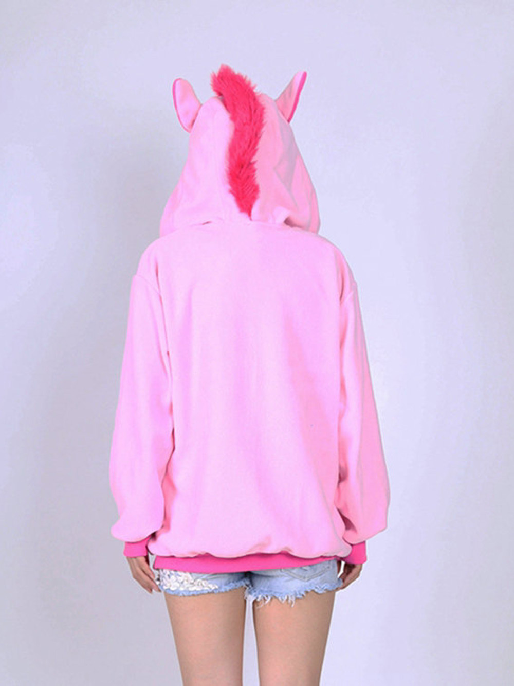 Unicorn Kigurumi Cartoon Cosplay Costume Long Sleeve Zip-up Hoodie-PajamasFun