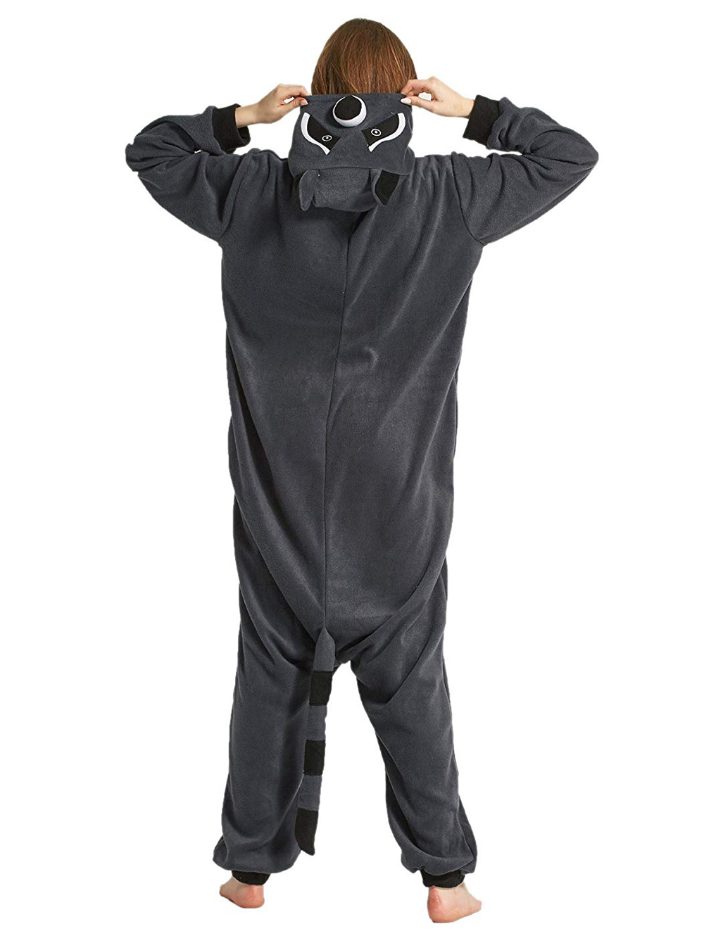 Grey Coon Racoon Kigurumi Animal Onesies Costume Pajamas