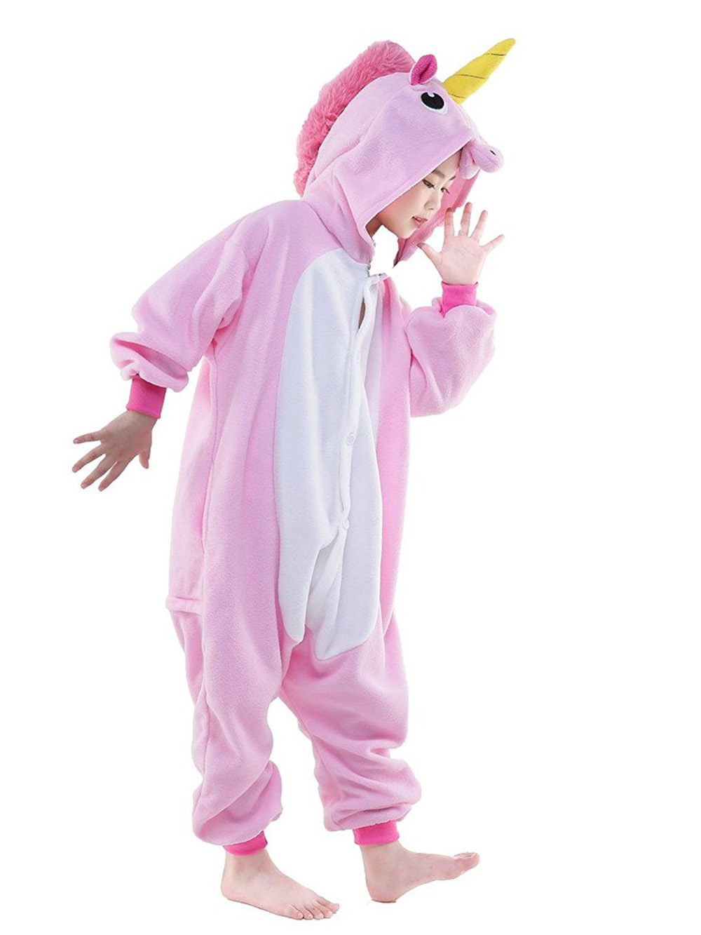 Pink Unicorn Kids kigrumi Onesie Animal Costume Pajamas