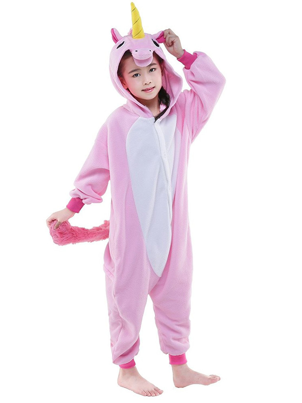 Pink Unicorn Kids kigrumi Onesie Animal Costume Pajamas
