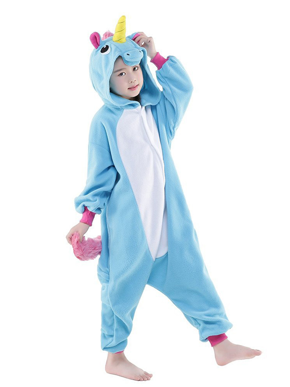 Unicorn Kids kigrumi Onesie Hoodie Animal Costume Pajamas-PajamasFun