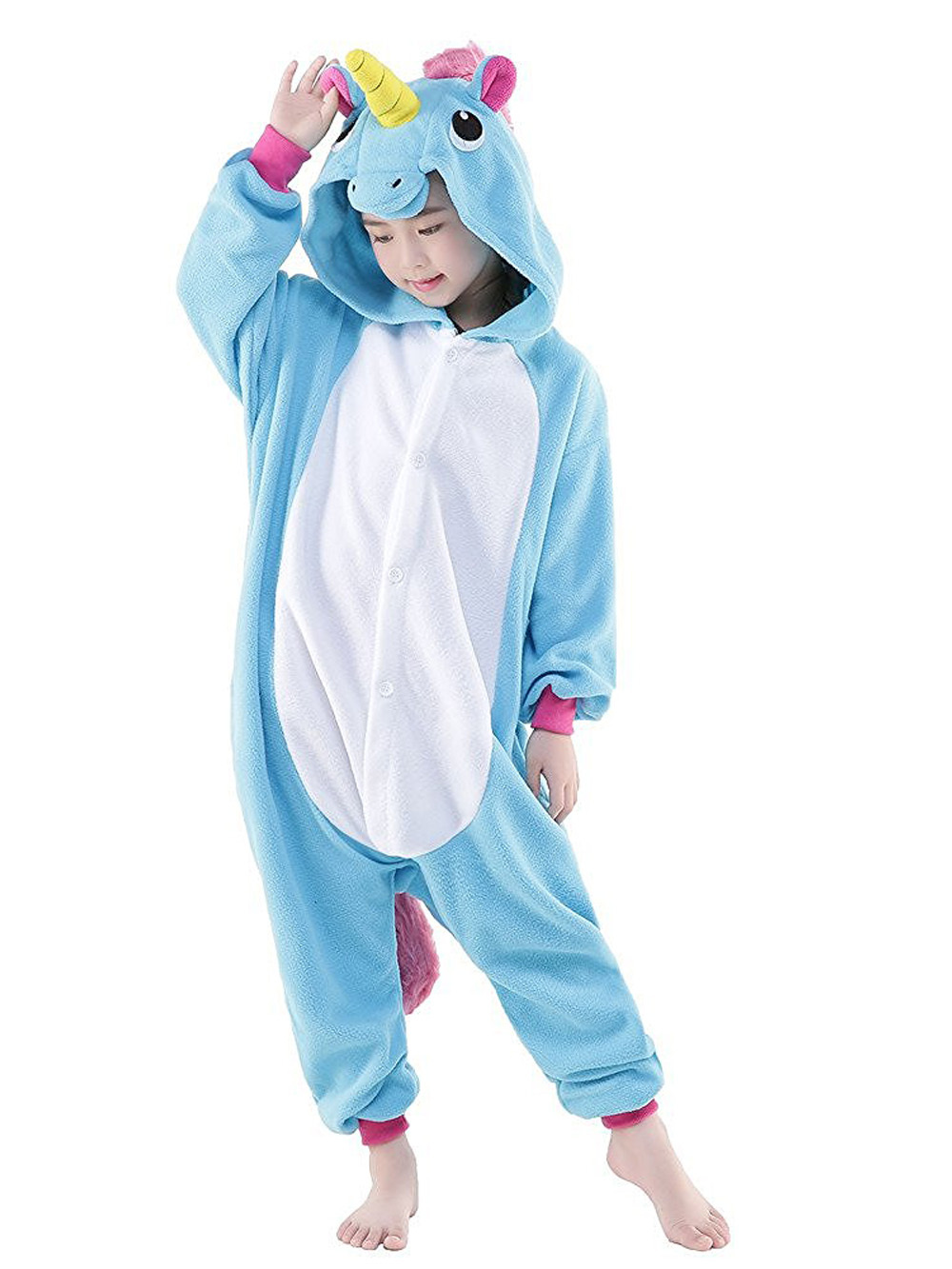 Unicorn Kids kigrumi Onesie Hoodie Animal Costume Pajamas-PajamasFun
