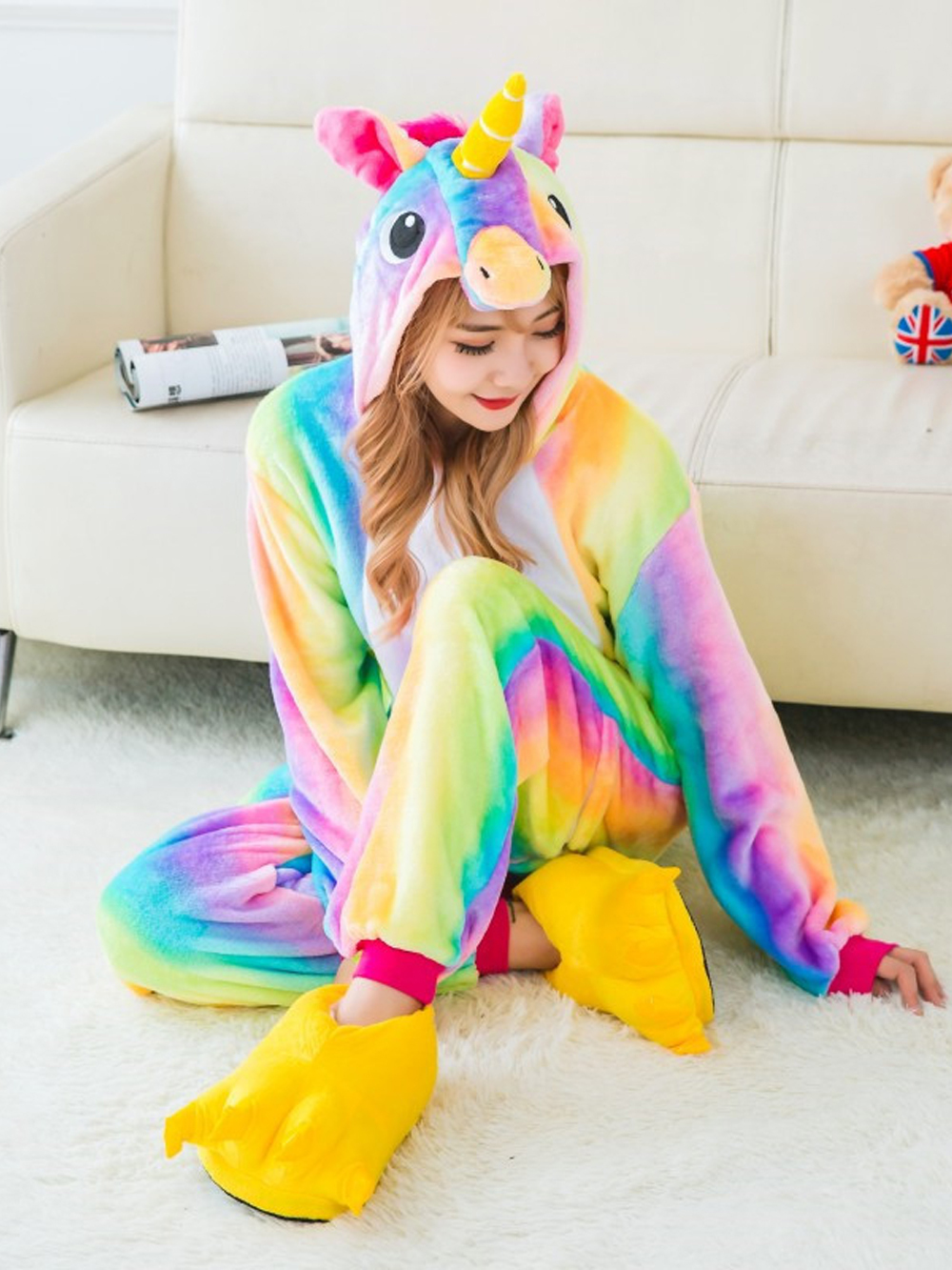 Adult Animal Unicorn Onesies Kigurumi Hoodie Costume Pajamas