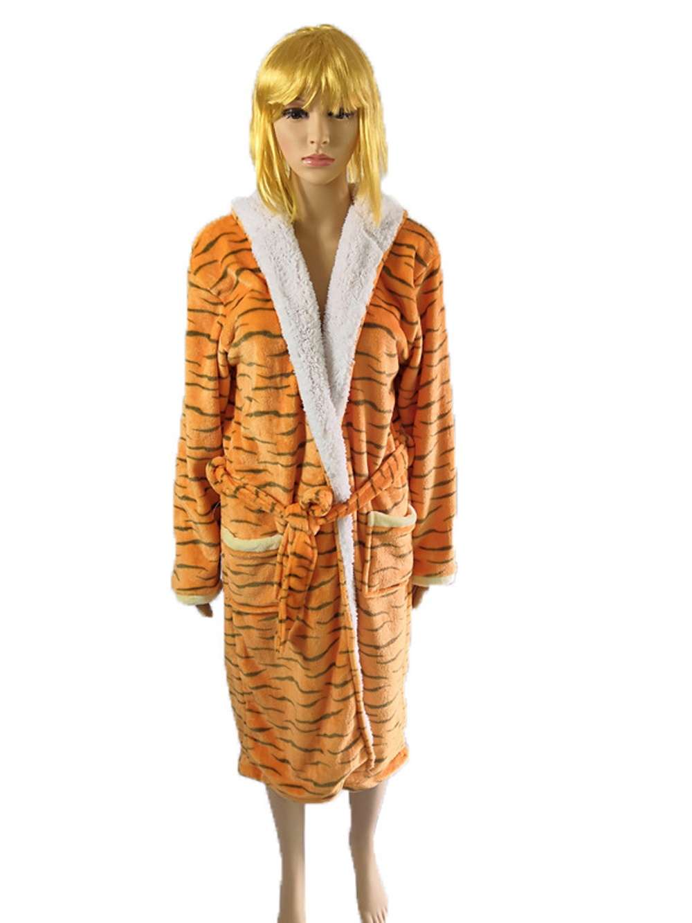 Adult Kids Tiger Bathrobe Animal Kigurumi Onesies Pajamas
