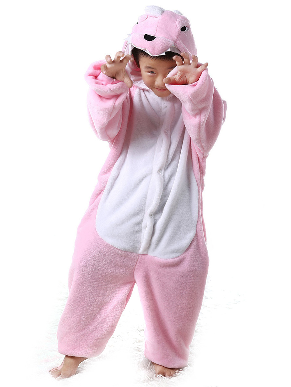 Shop Sale Cheap Kids Onesies Pink Dinosaur Animal Pajamas Kigurumi Costume-NKCOS