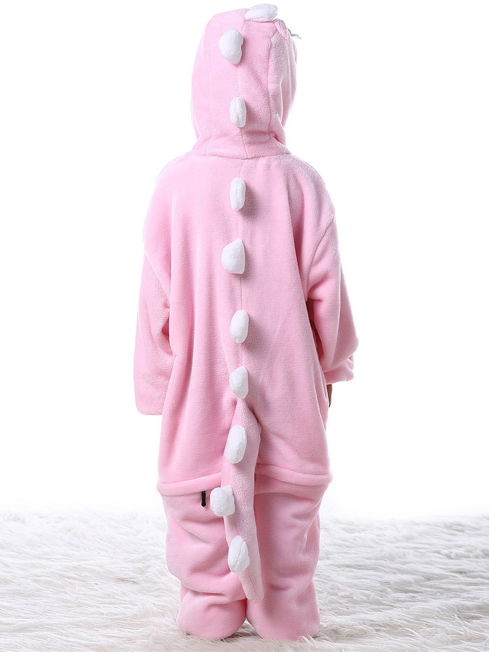 Kids Onesies Pink Dinosaur Animal Pajamas Kigurumi Costume