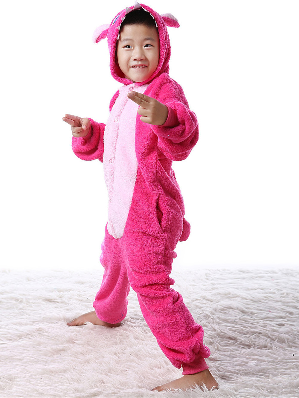 Kids Onesies Hoodie Stitch Animal Pajamas Kigurumi Costume